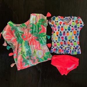 Cat & Jack bathing suit and cover-up, size 18 mo.